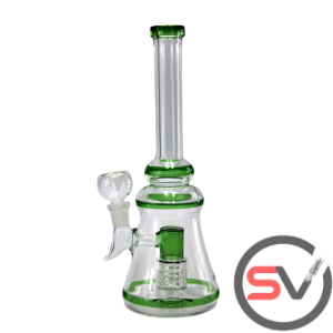 OVAL DUO TONE WATER PIPE GREEN 10inch